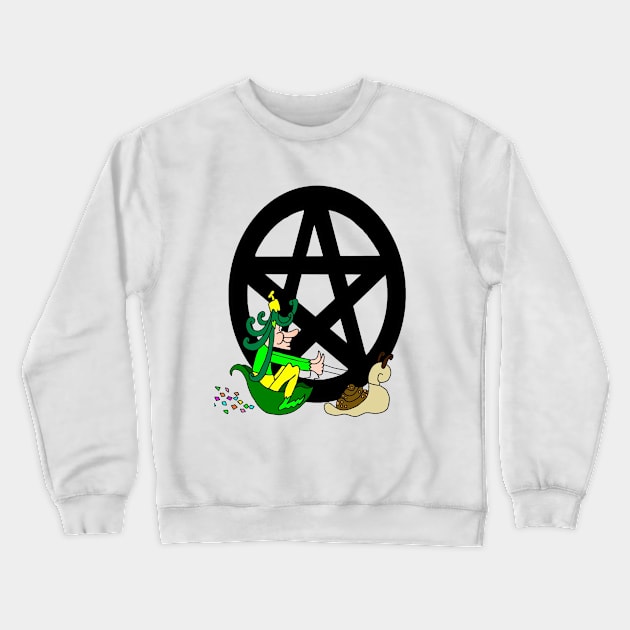 Faerie Pentacle Crewneck Sweatshirt by imphavok